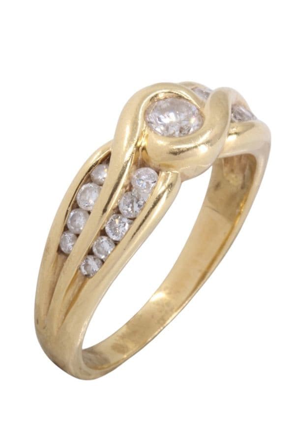 BAGUE MODERNE DIAMANTS — vue 3