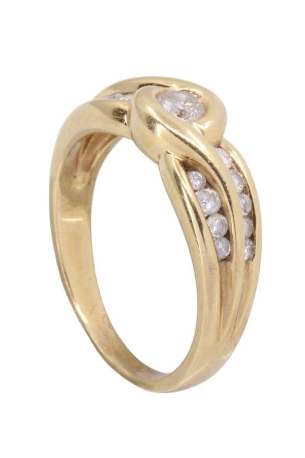 BAGUE MODERNE DIAMANTS — vue 4