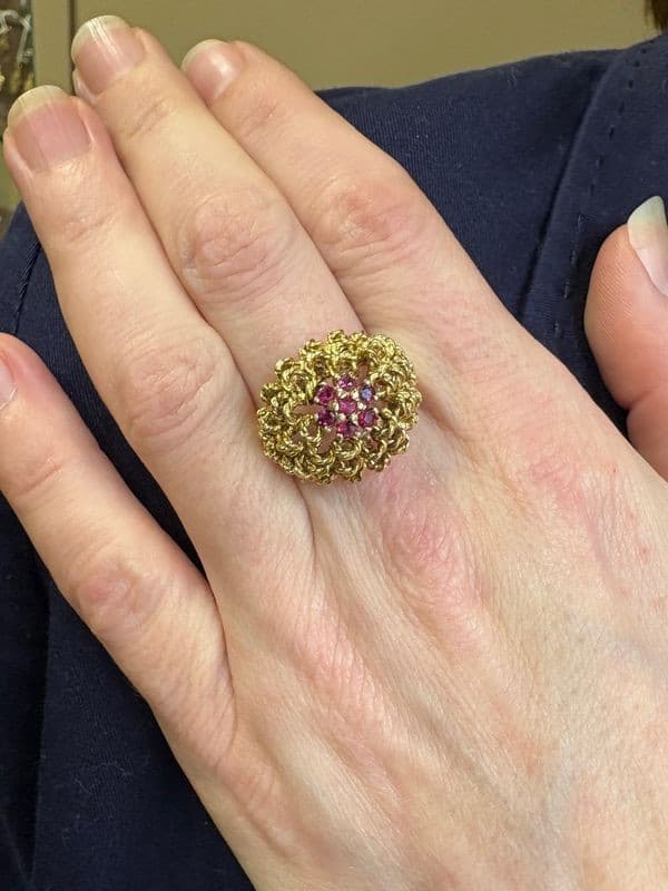 BAGUE RUBIS 1960' — vue 2