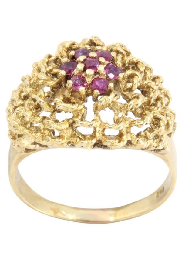 BAGUE RUBIS 1960'