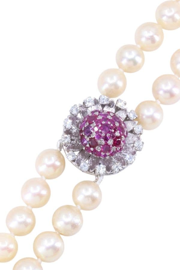 COLLIER 2 RANGS PERLES — vue 3