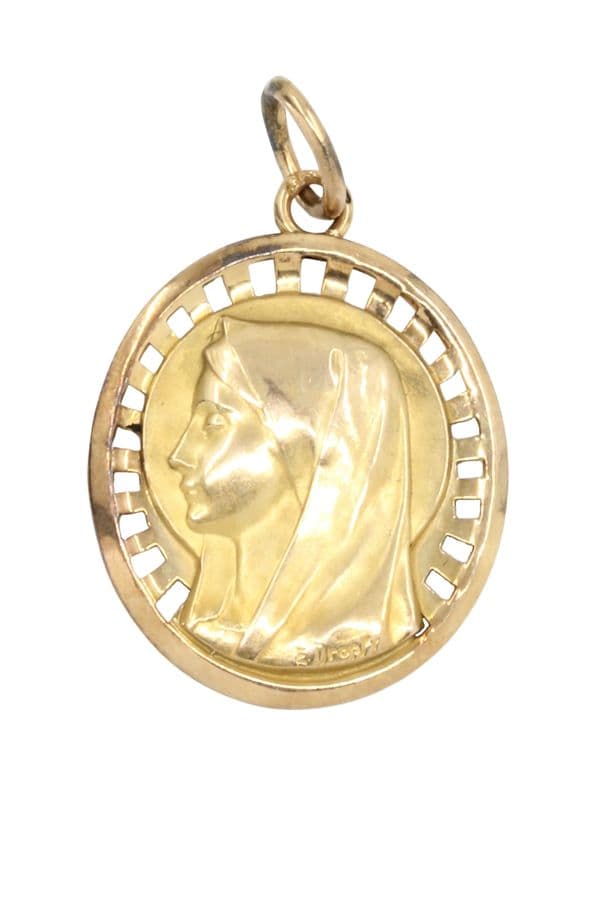 MÉDAILLE VIERGE SIGNÉE E.DROPSY — vue 1