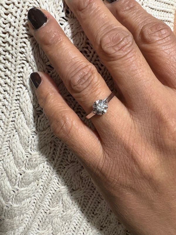 SOLITAIRE DIAMANT 0.15 CARAT — vue 2