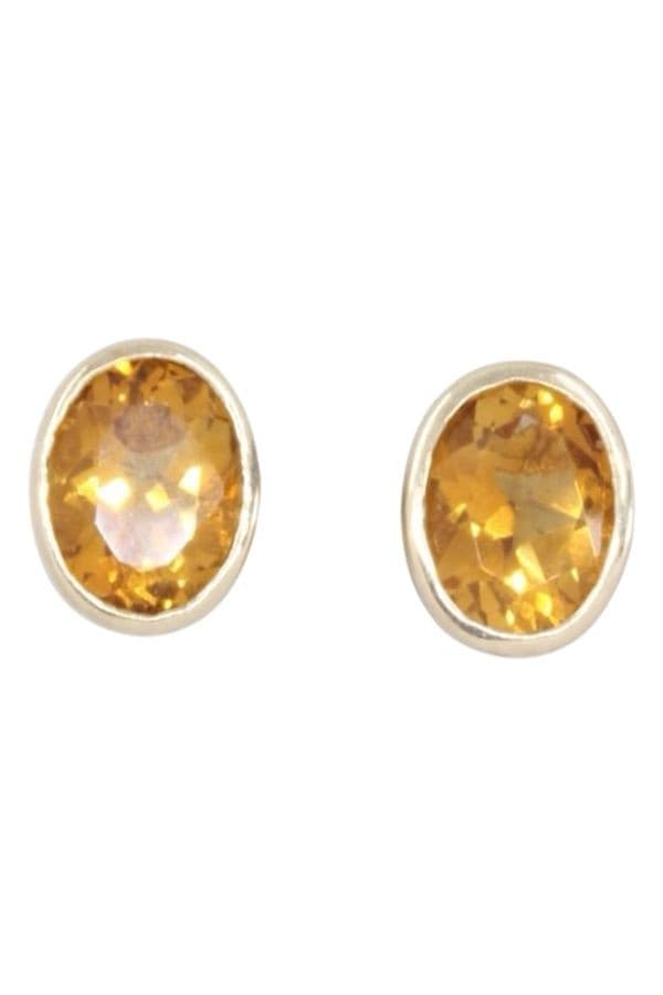 BOUCLES D'OREILLES CITRINE MODERNE — vue 1