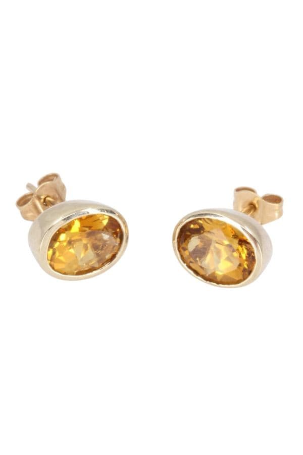 BOUCLES D'OREILLES CITRINE MODERNE — vue 3