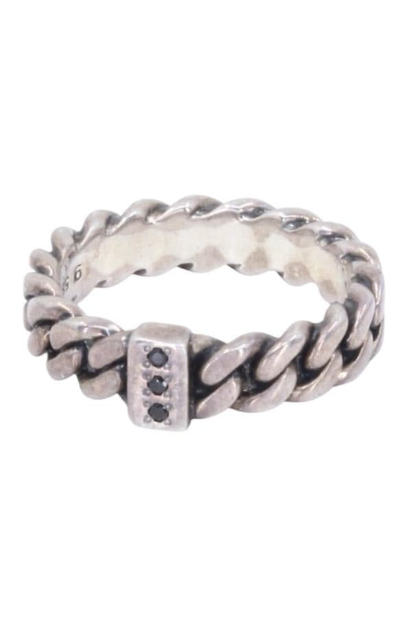 BAGUE CHAINE ARGENT — vue 3