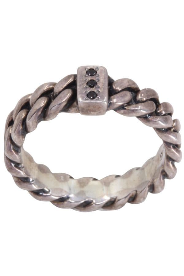BAGUE CHAINE ARGENT — vue 1