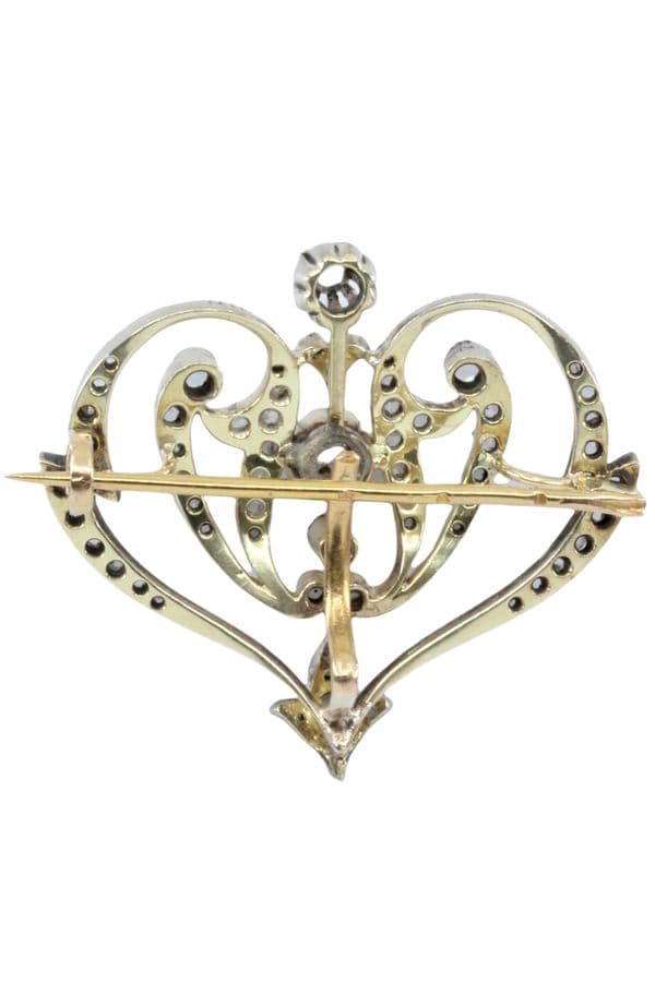 BROCHE DIAMANTS ART NOUVEAU — vue 3