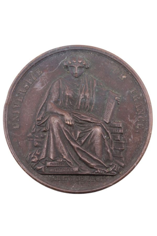 MÉDAILLE FACULTE DE DROIT — vue 1