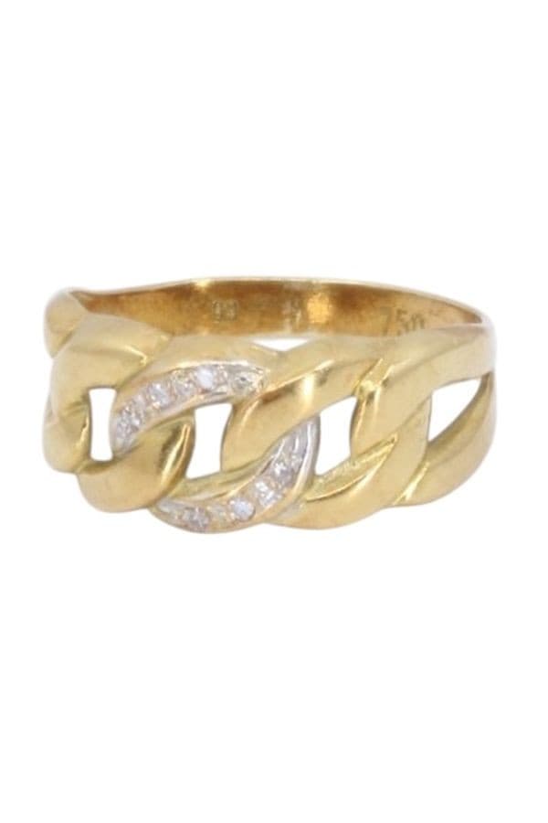 BAGUE MAILLE GOURMETTE DIAMANTS — vue 5