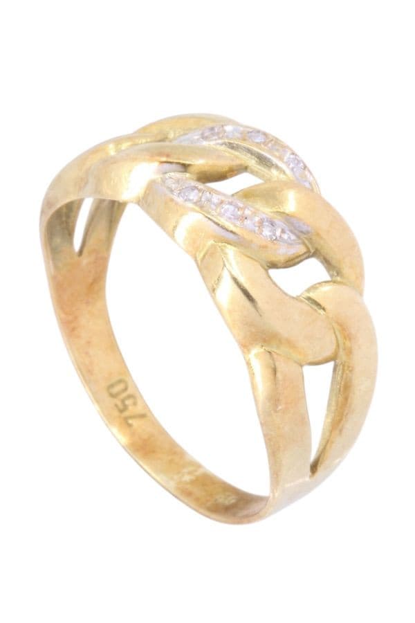 BAGUE MAILLE GOURMETTE DIAMANTS — vue 4