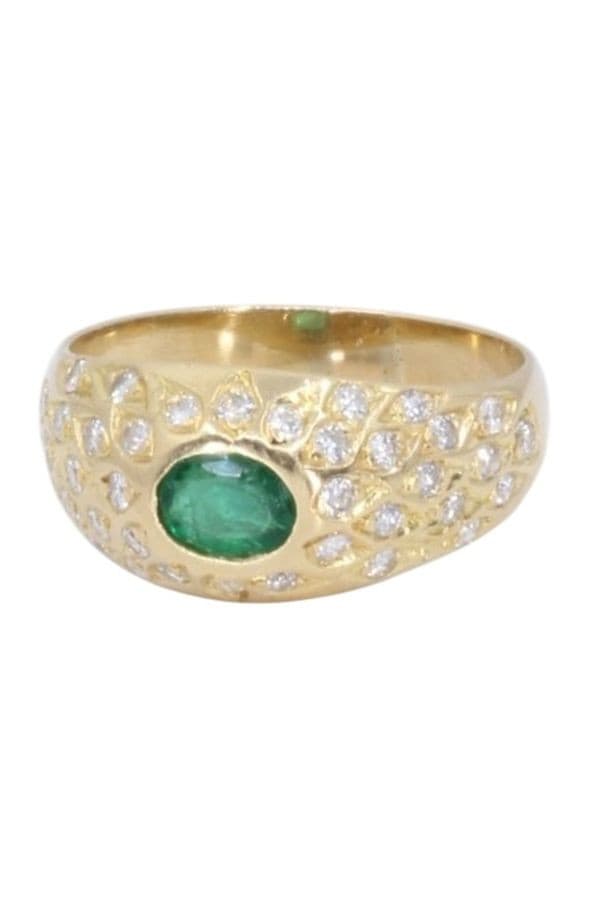BAGUE ÉMERAUDE ET DIAMANTS — vue 6