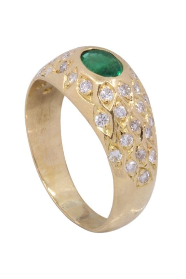 BAGUE ÉMERAUDE ET DIAMANTS — vue 4