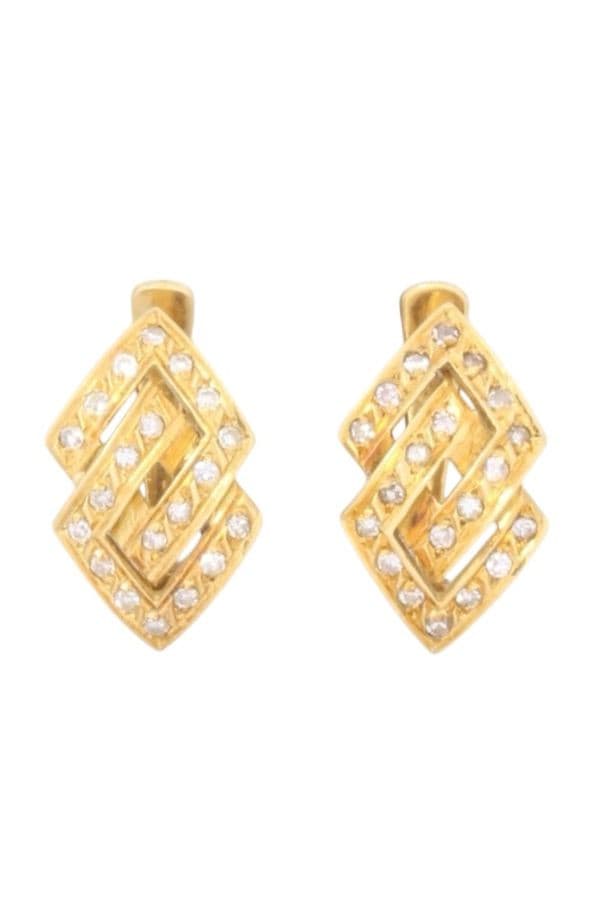 BOUCLES D'OREILLES ANCIENNES DIAMANTS — vue 1
