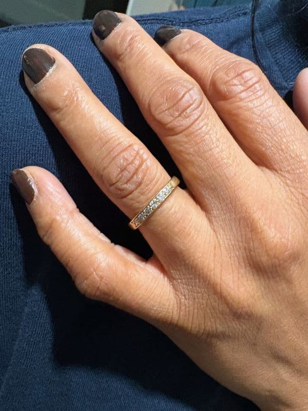 BAGUE MODERNE DIAMANTS — vue 2