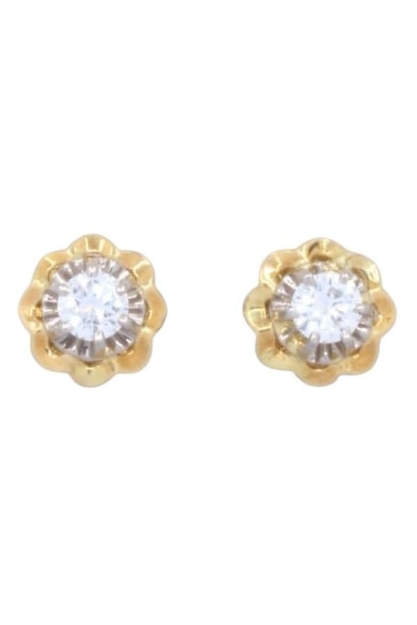 BOUCLES D'OREILLES CLOUS DIAMANTS — vue 1