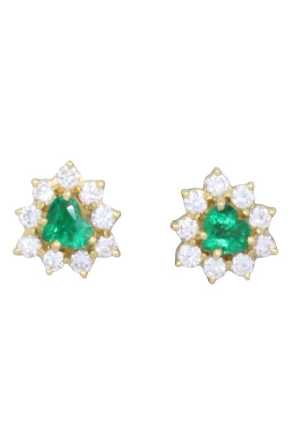 BOUCLES D'OREILLES MARGUERITE EMERAUDE — vue 1