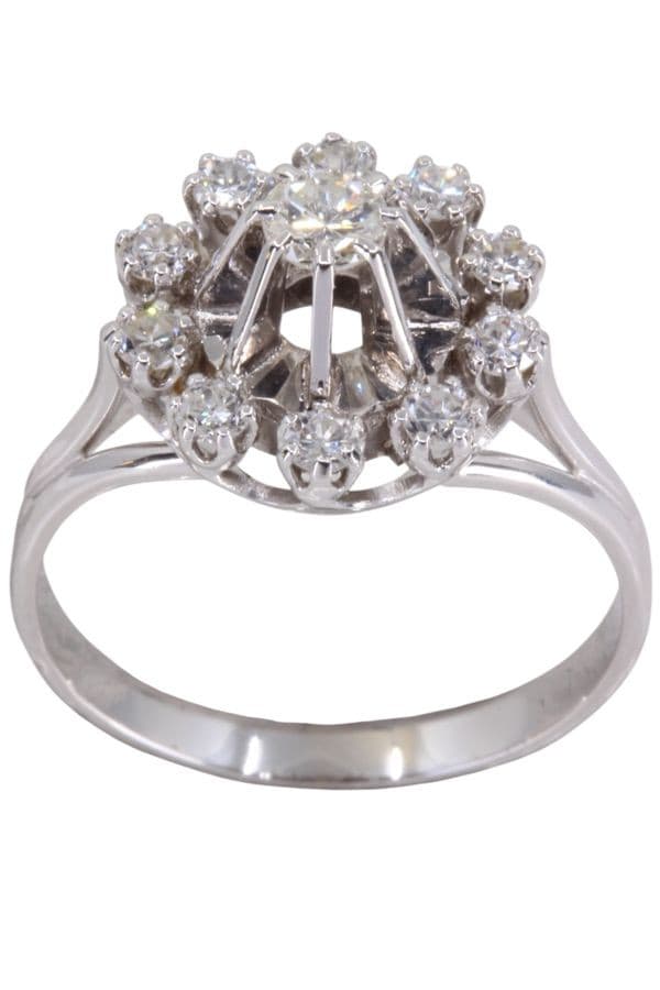 BAGUE MARGUERITE DIAMANTS 1950'S