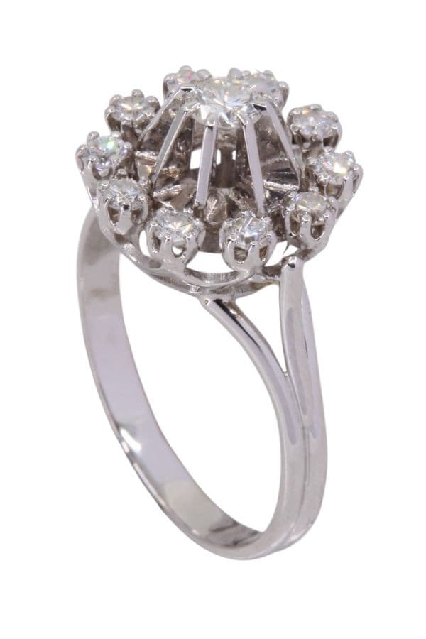 BAGUE MARGUERITE DIAMANTS 1950'S — vue 4