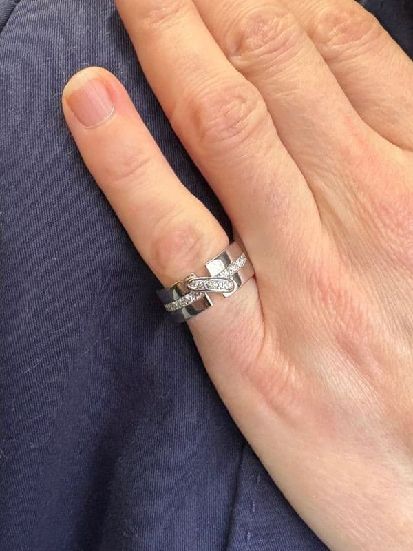 BAGUE LIENS DIAMANTS — vue 2