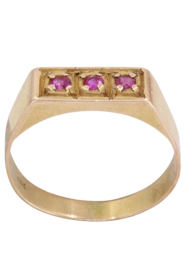 BAGUE MODERNE RUBIS — vue 1