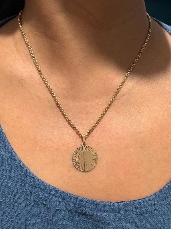 MÉDAILLE VIERGE ANCIENNE — vue 2