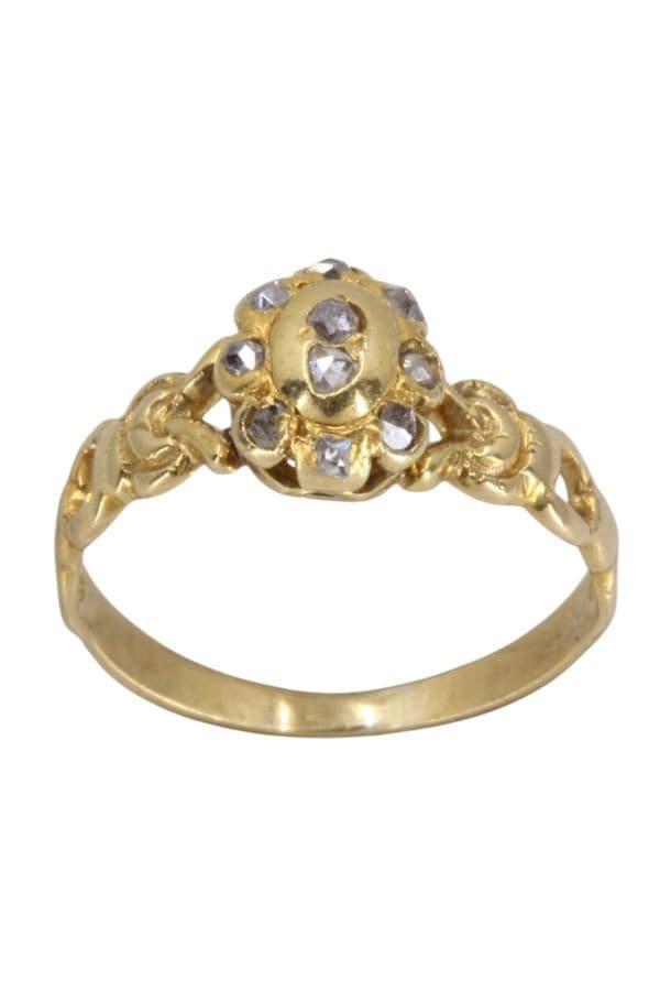 BAGUE DIAMANT ANCIENNE ENFANT — vue 1