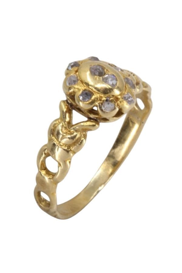 BAGUE DIAMANT ANCIENNE ENFANT — vue 3