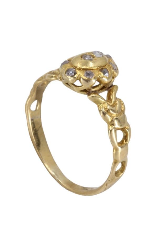 BAGUE DIAMANT ANCIENNE ENFANT — vue 4