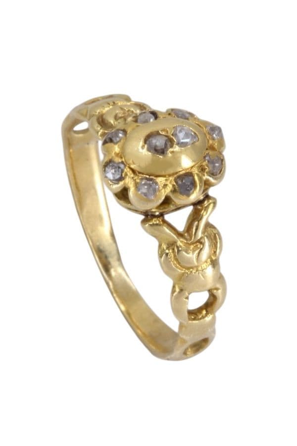 BAGUE DIAMANT ANCIENNE ENFANT — vue 5