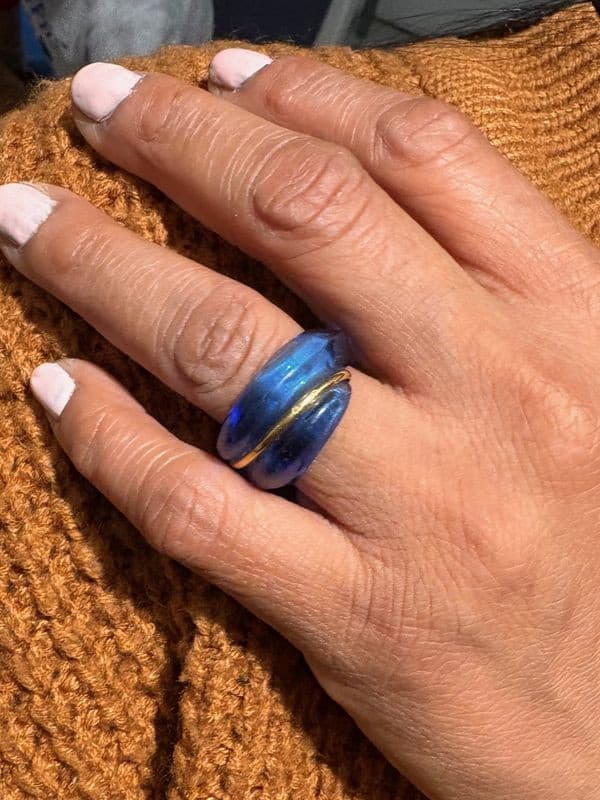 BAGUE BACCARAT COQUILLAGE — vue 2