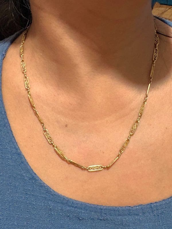 COLLIER FILIGRANE ART-NOUVEAU — vue 2