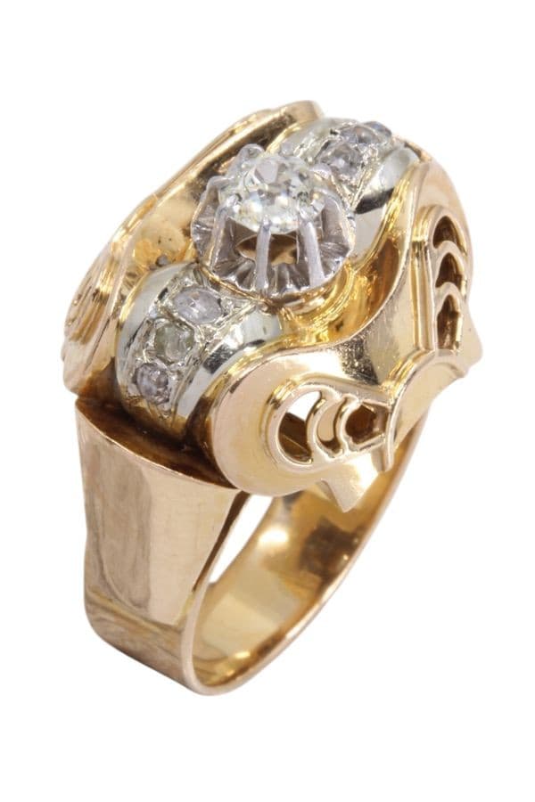 BAGUE DIAMANTS 1950'S — vue 3