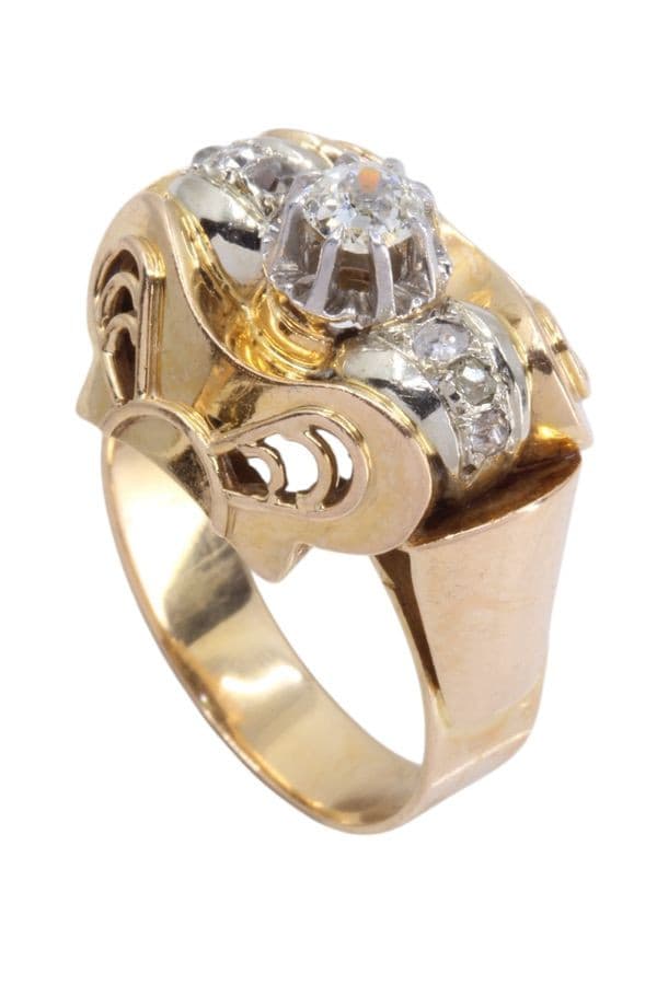 BAGUE DIAMANTS 1950'S — vue 4