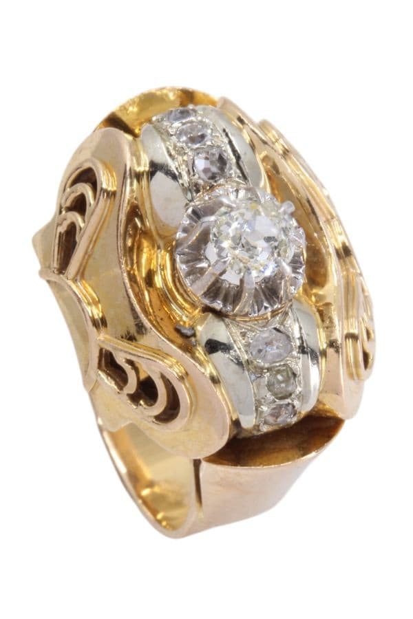 BAGUE DIAMANTS 1950'S — vue 5