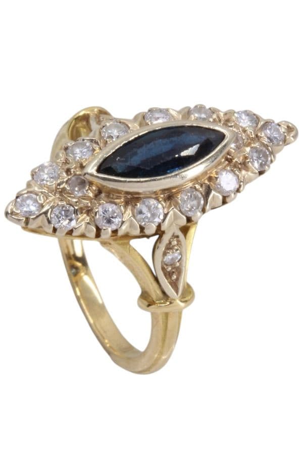 BAGUE MARQUISE DIAMANTS — vue 4