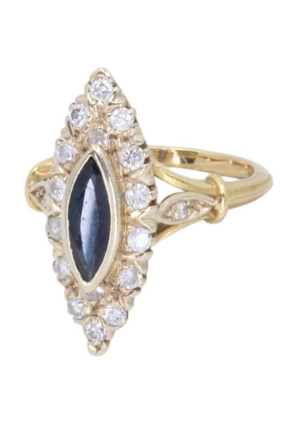 BAGUE MARQUISE DIAMANTS — vue 5