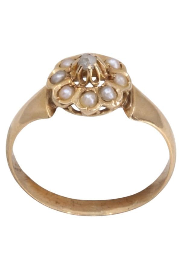 BAGUE NAPOLÉON III PERLES — vue 1