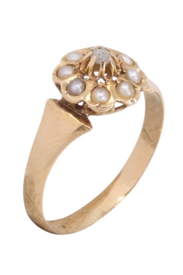 BAGUE NAPOLÉON III PERLES — vue 3