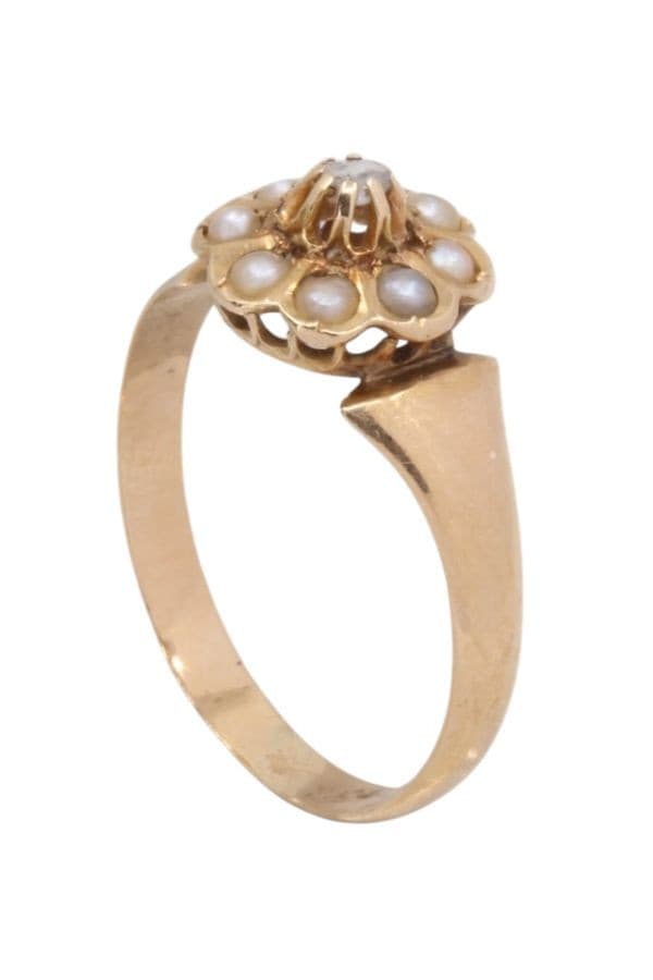 BAGUE NAPOLÉON III PERLES — vue 4
