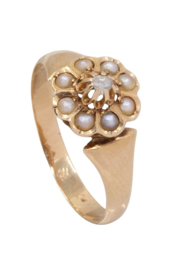BAGUE NAPOLÉON III PERLES — vue 5