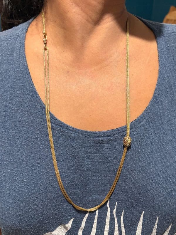 CHAINE ANCIENNE DOUBLE MAILLE TRESSÉE — vue 2
