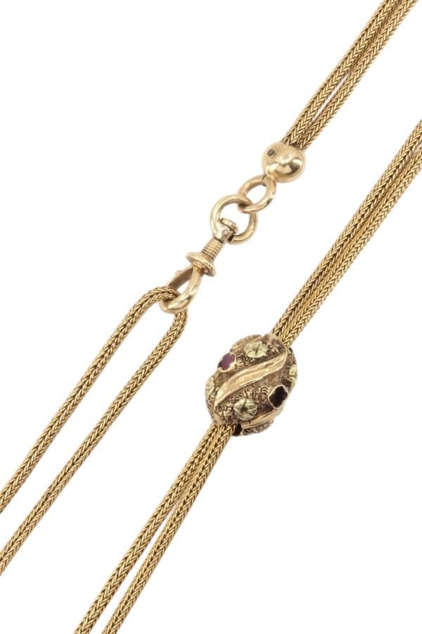 CHAINE ANCIENNE DOUBLE MAILLE TRESSÉE — vue 3