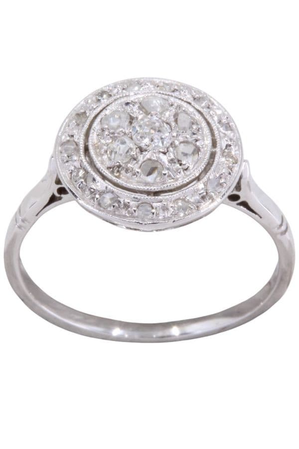 BAGUE ART DÉCO DIAMANTS — vue 1