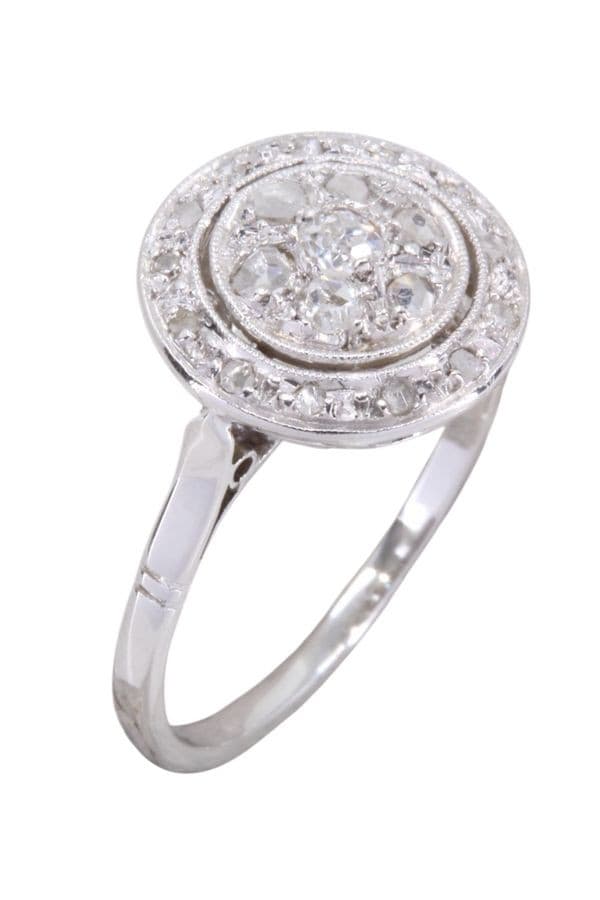 BAGUE ART DÉCO DIAMANTS — vue 3