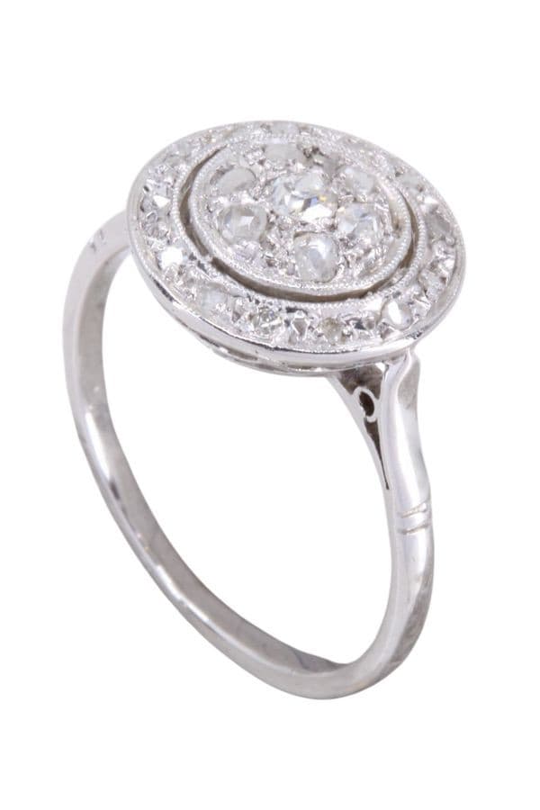 BAGUE ART DÉCO DIAMANTS — vue 4