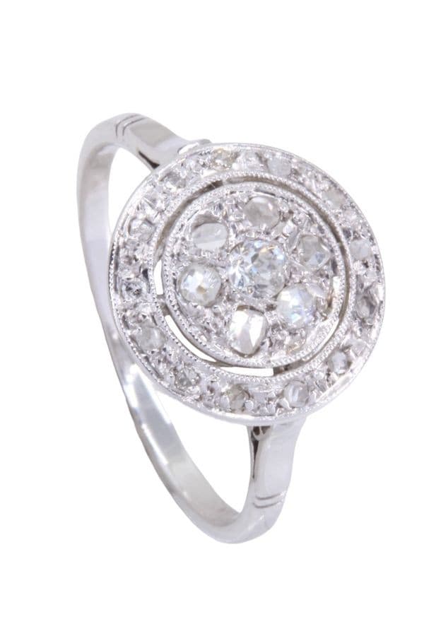 BAGUE ART DÉCO DIAMANTS — vue 5