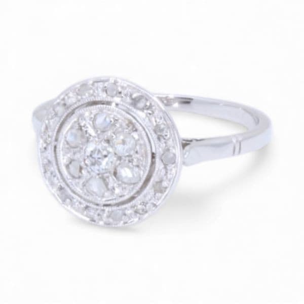 BAGUE ART DÉCO DIAMANTS — vue 6