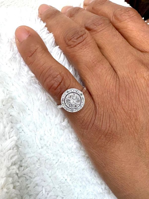 BAGUE ART DÉCO DIAMANTS — vue 2