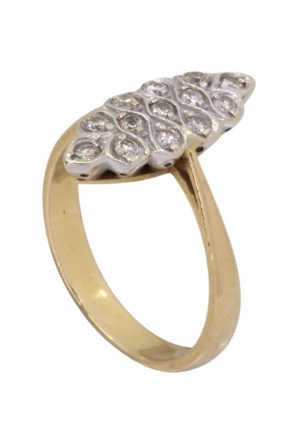 BAGUE MARQUISE DIAMANTS — vue 3
